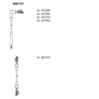 BREMI 600172 Комплект проводов зажигания