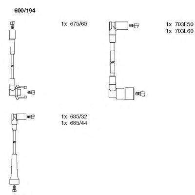 BREMI 600194 Комплект проводов зажигания