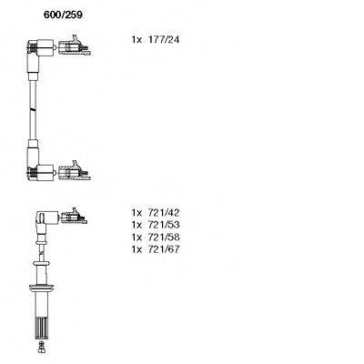 BREMI 600259 Комплект проводов зажигания