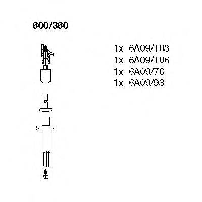 BREMI 600360 Комплект проводов зажигания