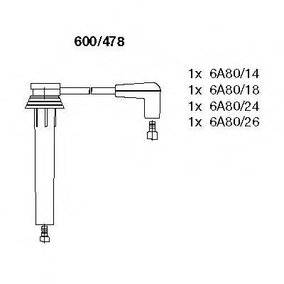 BREMI 600478 Комплект проводов зажигания