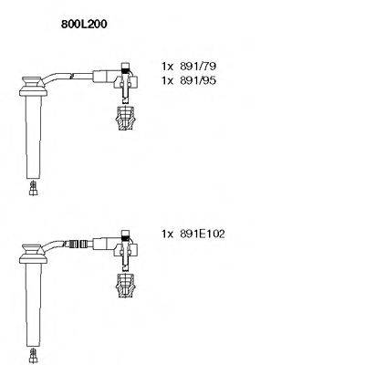 BREMI 800L200 Комплект проводов зажигания