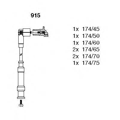 BREMI 915 Комплект проводов зажигания
