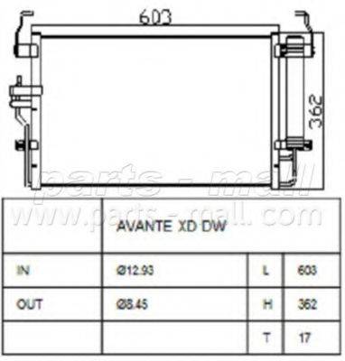 PARTS-MALL PXNCA073 Конденсатор, кондиционер