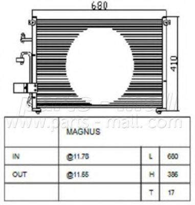 PARTS-MALL PXNCC017 Конденсатор, кондиционер