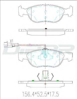 DITAS DFB1132 Комплект тормозных колодок, дисковый тормоз