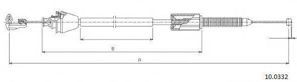 CABOR 100332 Тросик газа