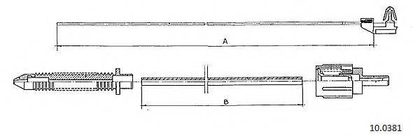 CABOR 100381 Тросик газа