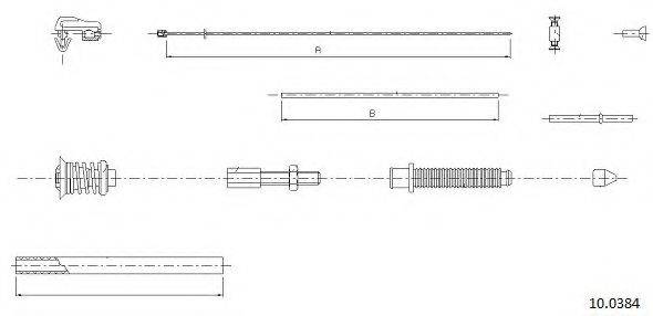 CABOR 100384 Тросик газа