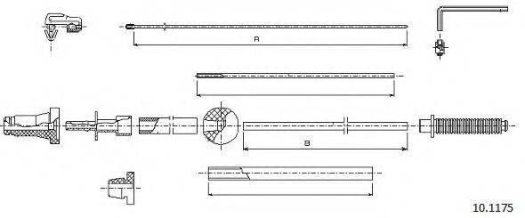 CABOR 101175 Тросик газа