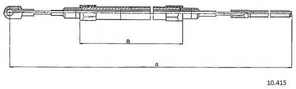 CABOR 10415 Трос, стояночная тормозная система