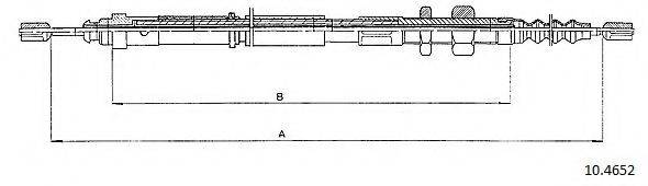 CABOR 104652 Трос, стояночная тормозная система