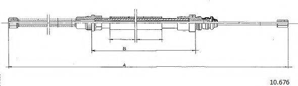 CABOR 10676 Трос, стояночная тормозная система