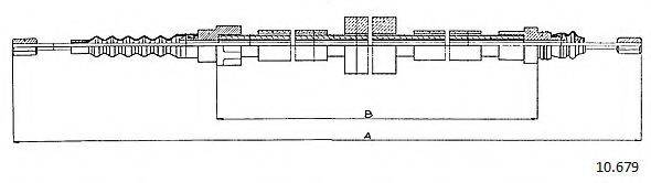 CABOR 10679 Трос, стояночная тормозная система