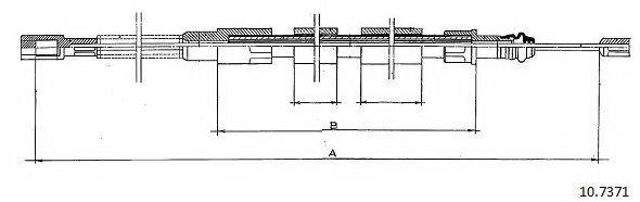 CABOR 107371 Трос, стояночная тормозная система