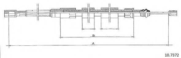 CABOR 107372 Трос, стояночная тормозная система