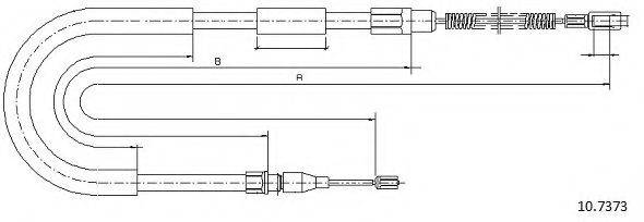 CABOR 107373 Трос, стояночная тормозная система