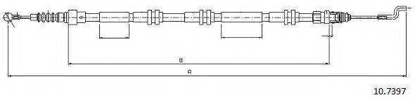CABOR 107397 Трос, стояночная тормозная система