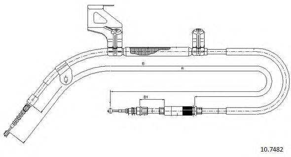 CABOR 107482 Трос, стояночная тормозная система