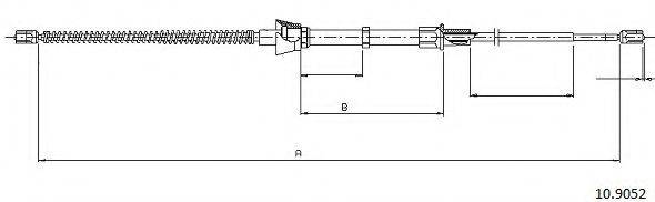 CABOR 109052 Трос, стояночная тормозная система