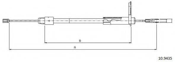 CABOR 109435 Трос, стояночная тормозная система