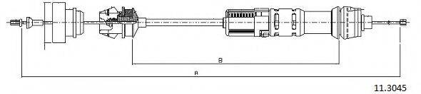CABOR 113045 Трос, управление сцеплением
