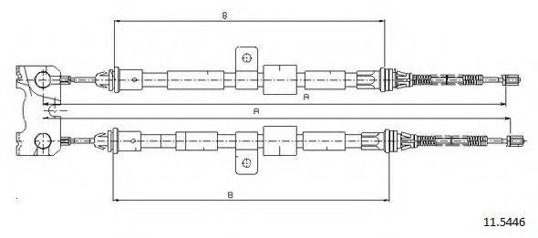 CABOR 115446 Трос, стояночная тормозная система
