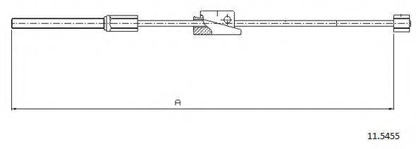 CABOR 115455 Трос, стояночная тормозная система