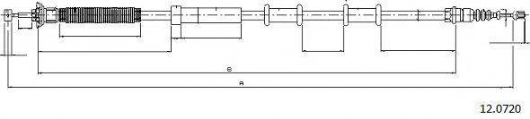 CABOR 120720 Трос, стояночная тормозная система