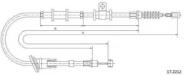 CABOR 172212 Трос, стояночная тормозная система