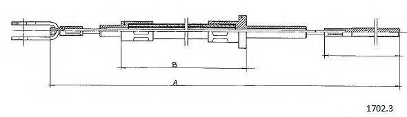 CABOR 17023 Трос, управление сцеплением