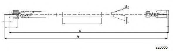 CABOR S20005 Тросик спидометра