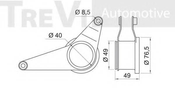 TREVI AUTOMOTIVE TA1831 Натяжитель ремня, клиновой зубча