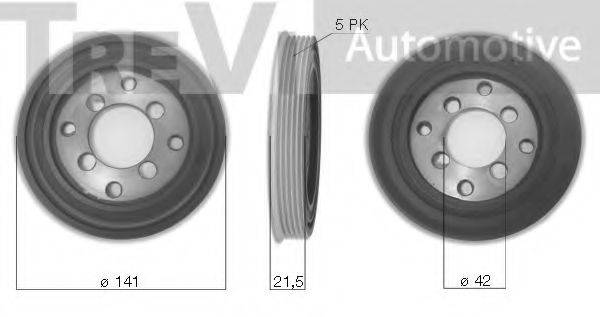 TREVI AUTOMOTIVE PC1057 Ременный шкив, коленчатый вал