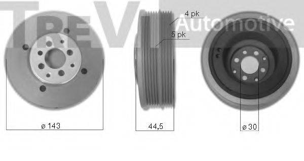 TREVI AUTOMOTIVE PC1028 Ременный шкив, коленчатый вал