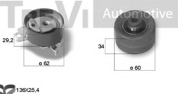 TREVI AUTOMOTIVE KD1210 Комплект ремня ГРМ