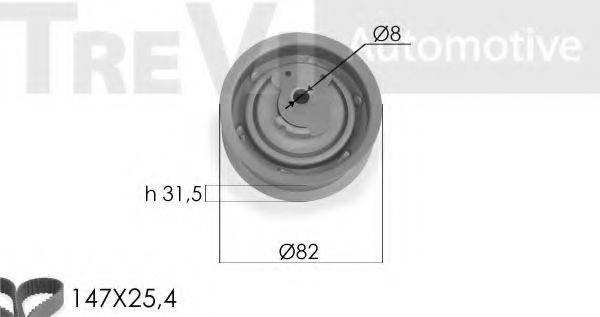 TREVI AUTOMOTIVE KD1289 Комплект ремня ГРМ