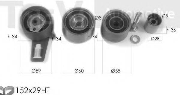 TREVI AUTOMOTIVE KD1304 Комплект ремня ГРМ