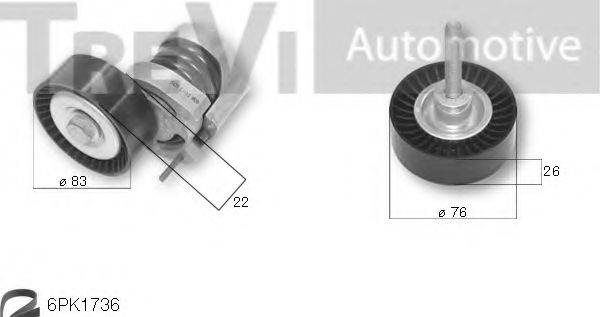 TREVI AUTOMOTIVE KA1091 Поликлиновой ременный комплект