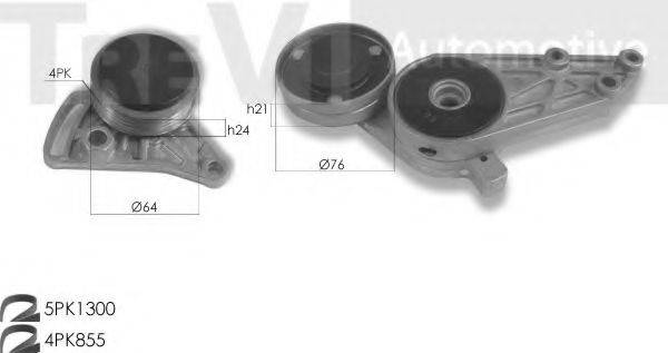TREVI AUTOMOTIVE KA1114 Поликлиновой ременный комплект