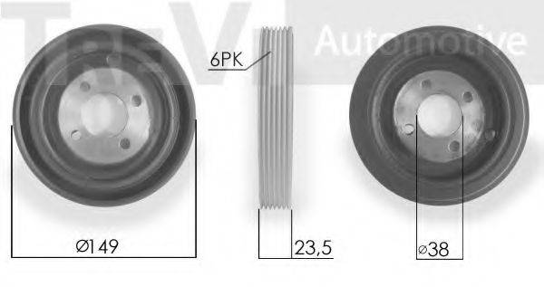 TREVI AUTOMOTIVE PC1210 Ременный шкив, коленчатый вал