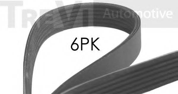 TREVI AUTOMOTIVE 6PK1165 Поликлиновой ремень