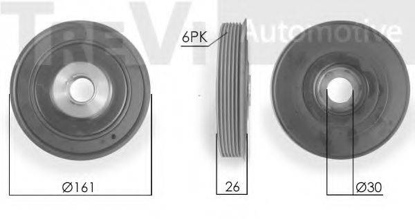 TREVI AUTOMOTIVE PC1017 Ременный шкив, коленчатый вал
