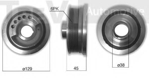 TREVI AUTOMOTIVE PC1146 Ременный шкив, коленчатый вал
