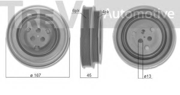 TREVI AUTOMOTIVE PC1095 Ременный шкив, коленчатый вал