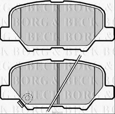 BORG & BECK BBP2410 Комплект тормозных колодок, дисковый тормоз