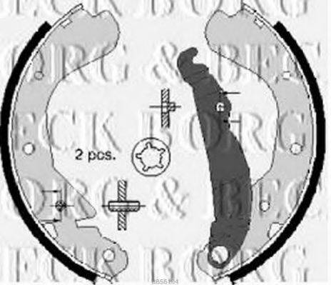BORG & BECK BBS6104 Комплект тормозных колодок