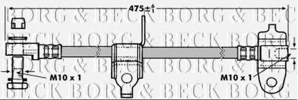 BORG & BECK BBH6996 Тормозной шланг