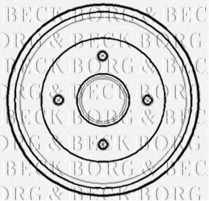 BORG & BECK BBR7141 Тормозной барабан