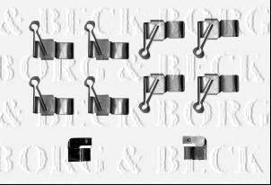 BORG & BECK BBK1554 Комплектующие, колодки дискового тормоза